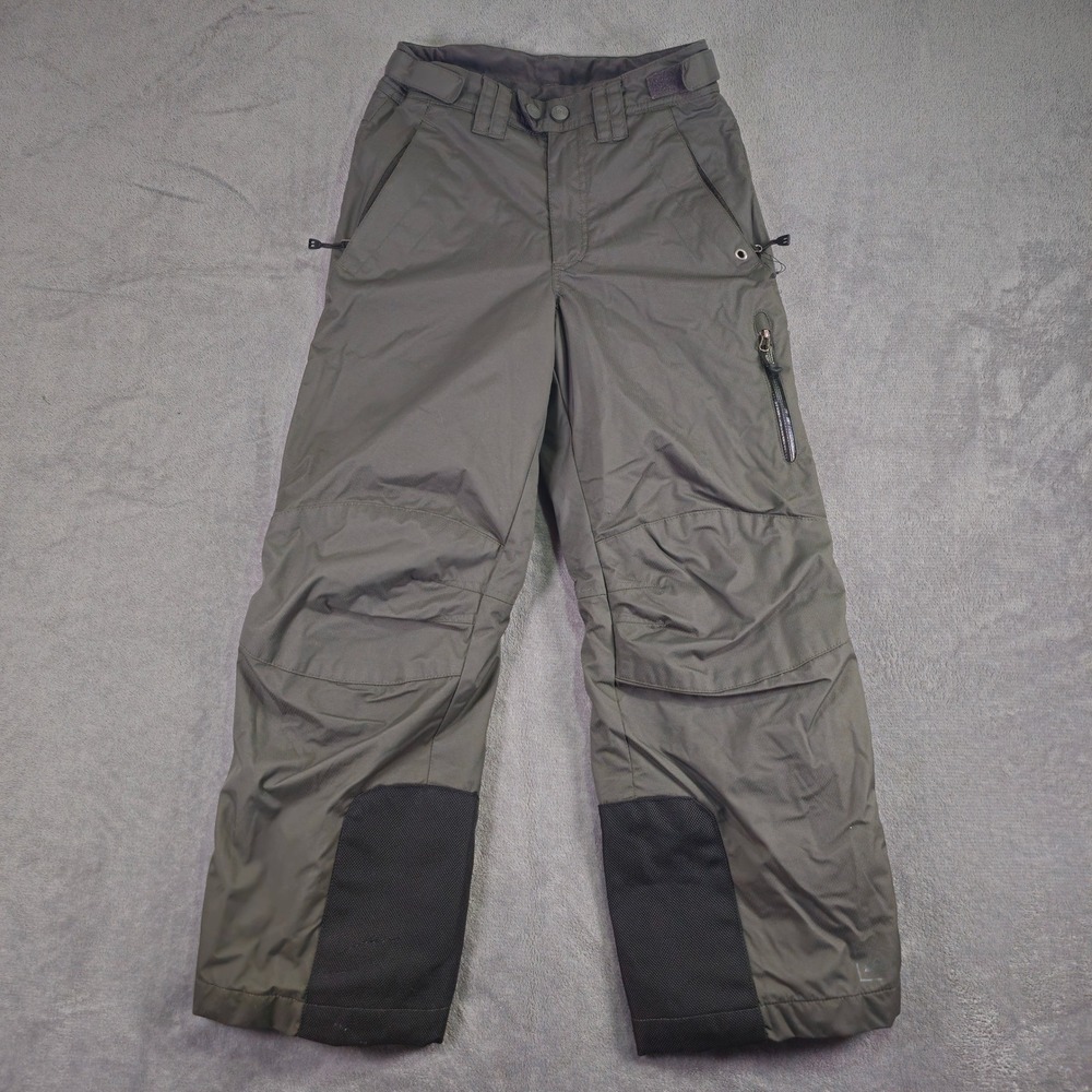 REI Snow Pants Boys Small 8 Olive Green Insulated Winter Ski Bibs Outdoor